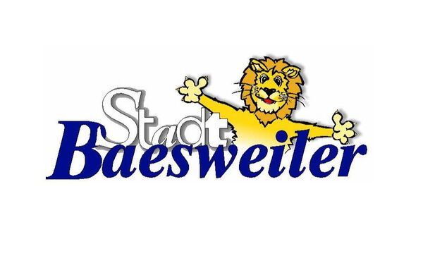 Das Logo der Stadt Baesweiler: Löwe und Schriftzug
