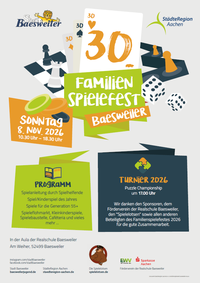 Familienspielefest am 08.11.2026