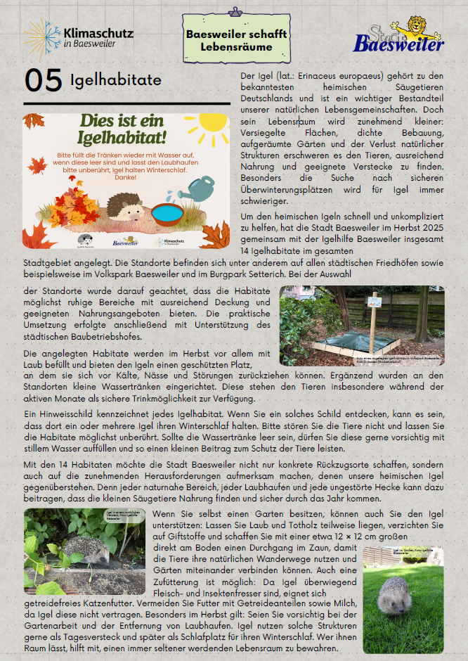 5. Plakat Igelhabitate