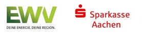 links: Logo EWV, rechts: Logo Sparkasse