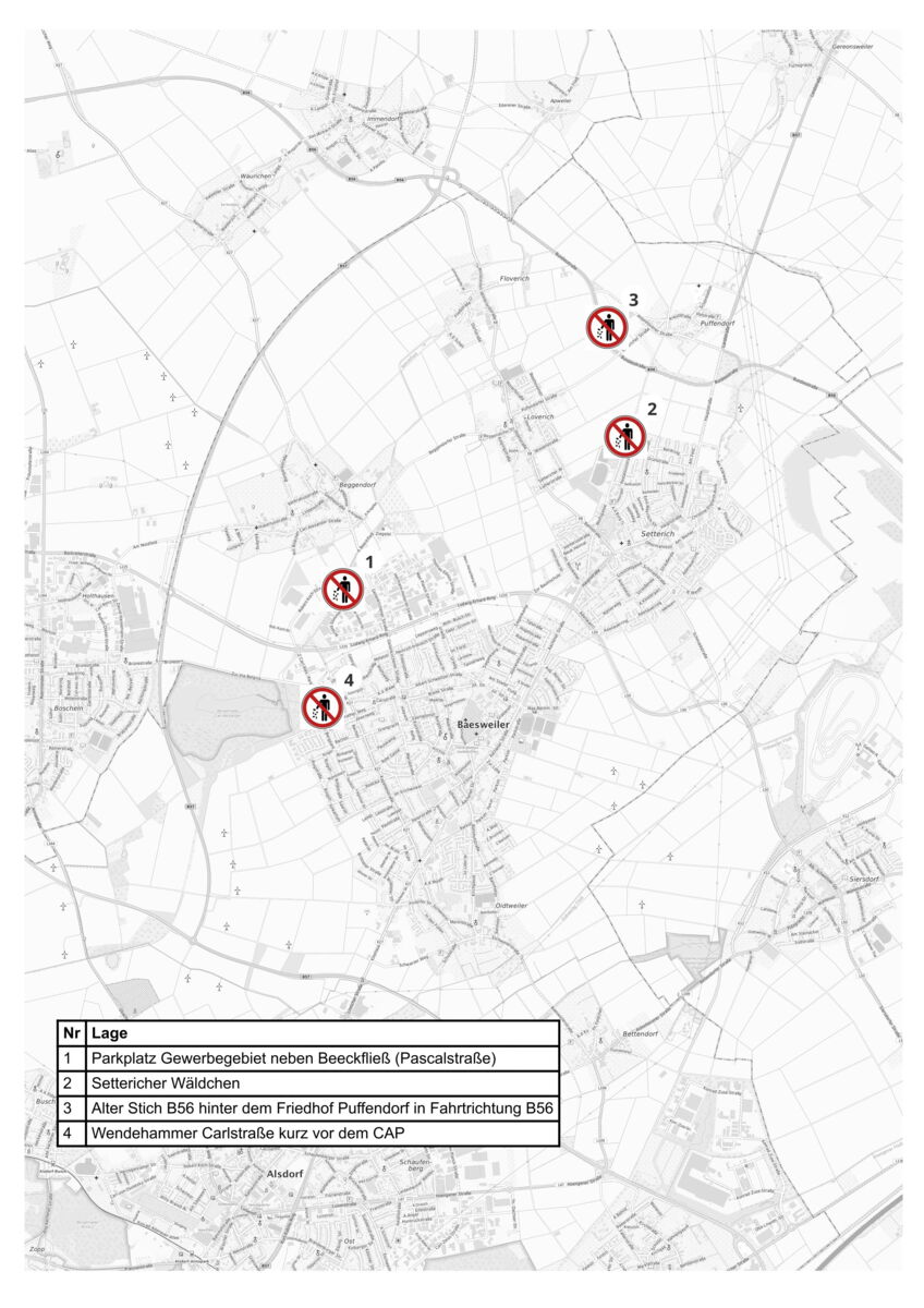 Grafik mit Standortmarkierung